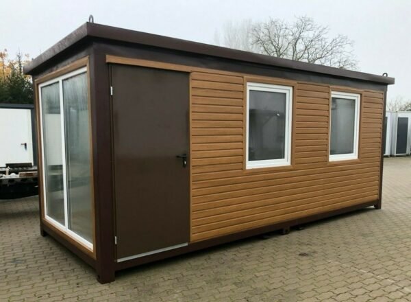 Wohncontainer-Gartenlaube 6×2,40 Meter in Holzausführung – Bild 3