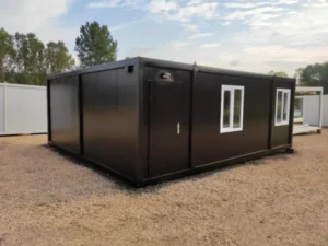 Schwarzer 2-Kammer-Hauscontainer