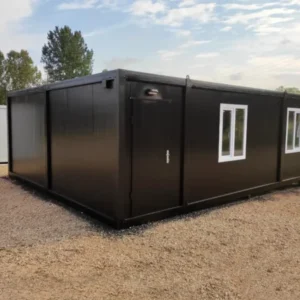 Schwarzer 2-Kammer-Hauscontainer