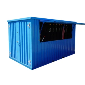 Zerlegbarer Barcontainer 4×2 Meter XL Blau RAL 5015-Neu