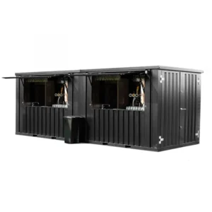 Zerlegbarer Barcontainer 8×2 Meter Schwarz RAL 9005-Neu