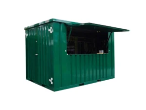 XL zerlegbarer Barcontainer 3×2 m Grün RAL 6016-Neu