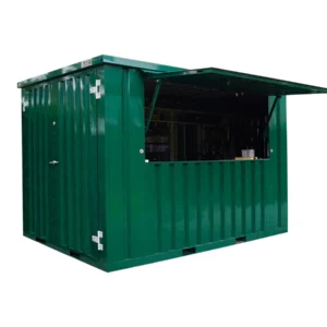 XL zerlegbarer Barcontainer 3×2 m Grün RAL 6016-Neu