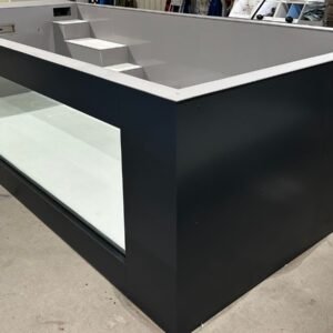 6,5 m x 2,5 m großer Polypropylen-Pool mit 4 m Poolfenster-Neu