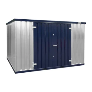 Stahlblauer Wechselcontainer 3 x 2 Meter – mit Doppeltür-Neu