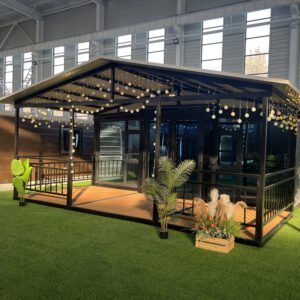 Tiny House 37m² mit großer überdachter Terrasse, 5 Jahre Garantie-Neu